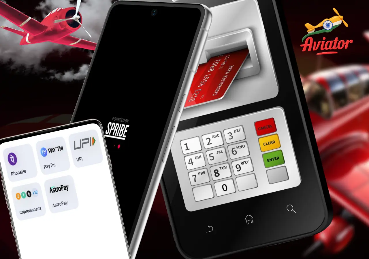 ATM and screenshot of Spribe provider